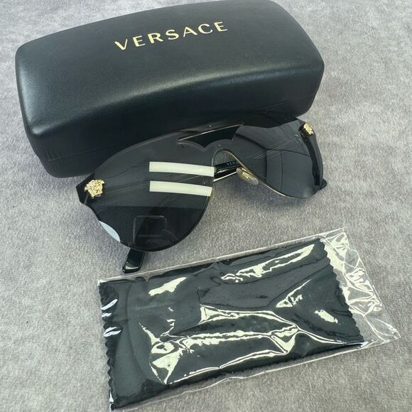 Versace VE2161 Gold/Grey Aviator Sunglasses - Picture 13 of 14